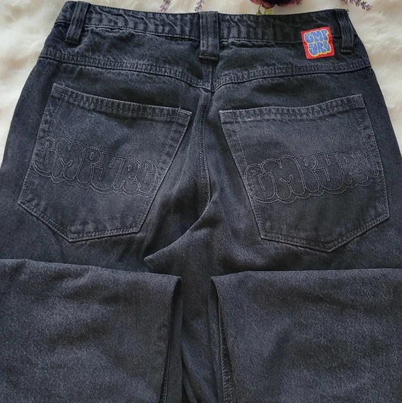 Black Denim Jeans with Embroidered Logo - Picture 8 of 8